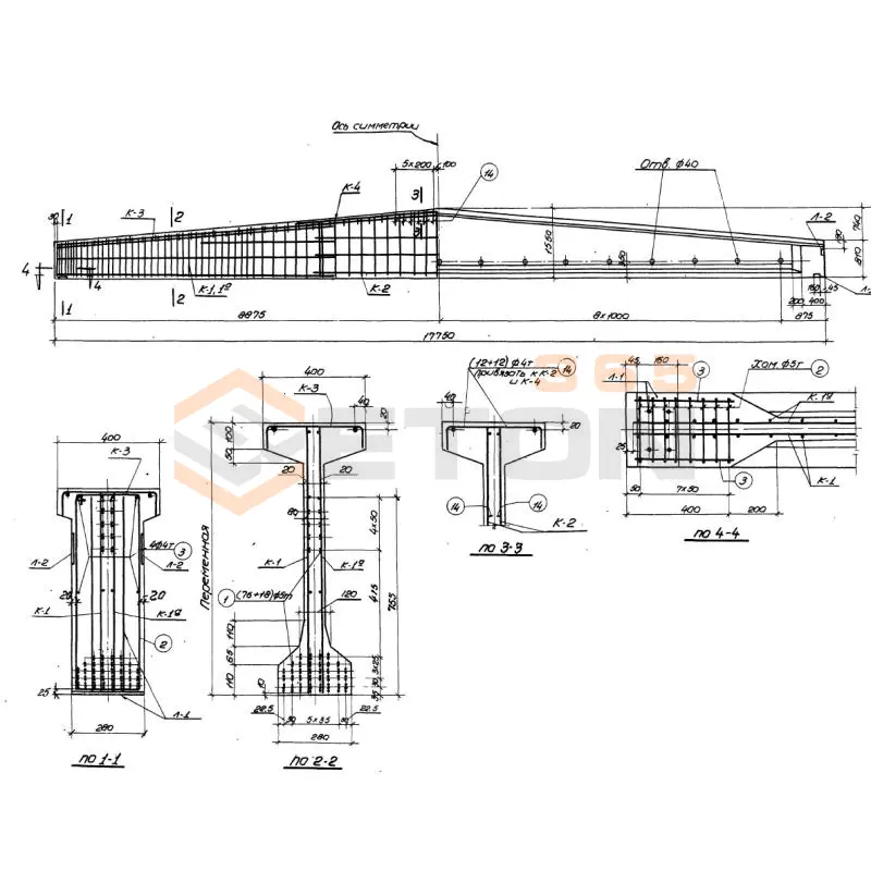 Балки Серия ПК 01-06 Б 2-18-2