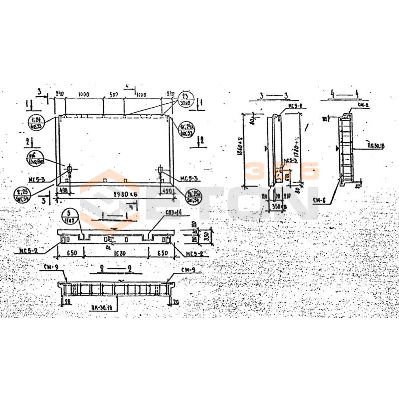Панели наружных стен Серия 1.232 КЛ-2 НР 1-30-18-35 (1.232 КЛ-2)