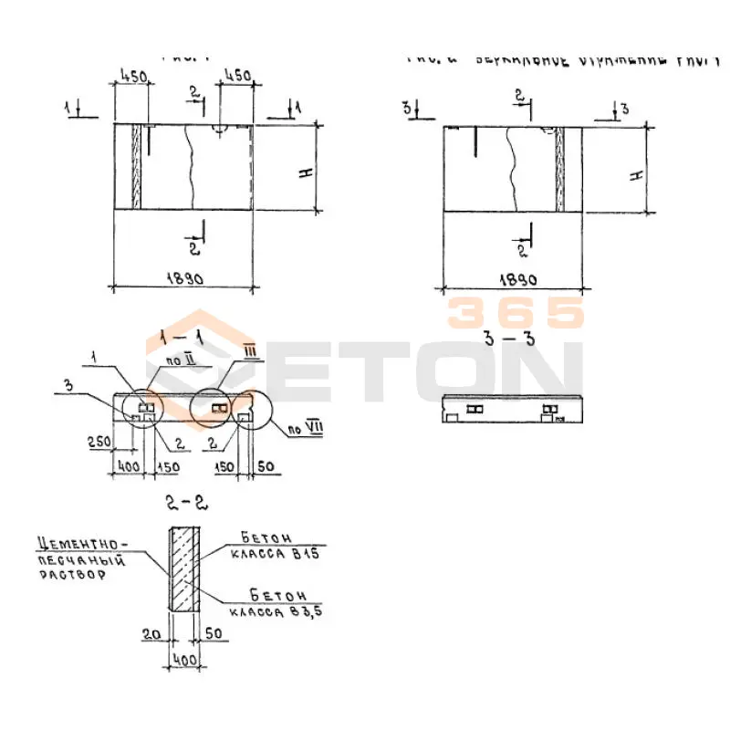 Панели стеновые двухслойные Серия 1.832.1-18.93 ПСД 15-9-40 уп