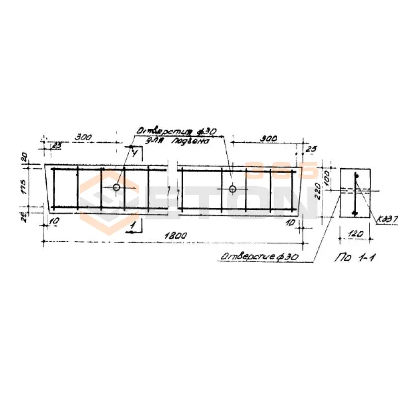 Перемычки Серия ИИ 03-02 Альбом 16б ч2 БУ 18