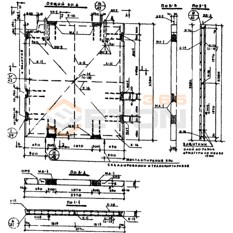 Диафрагмы жесткости Серия ИИ 04-6 В 28-33 (ИИ 04-6)