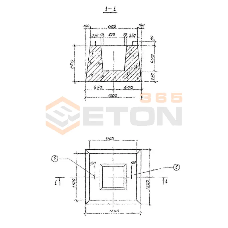 Фундаменты Серия 3.507 КЛ-10 Ф 1 (3.507 КЛ-10)