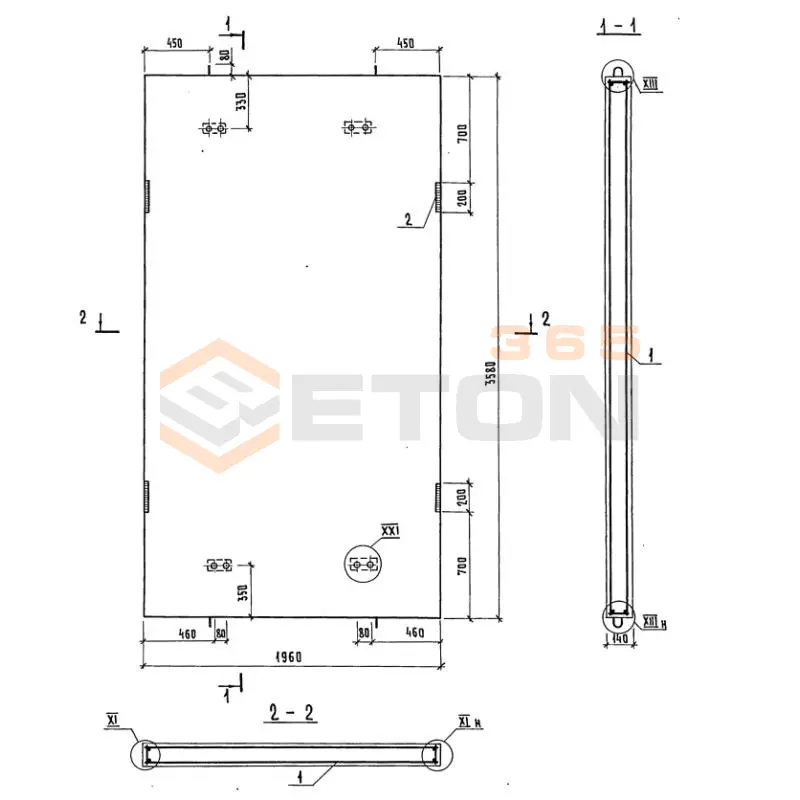 Панели шахт лифтов Серия 1.289.1-2 ПШЛ 63-36-6 б