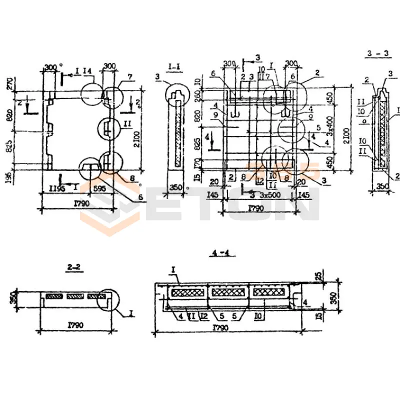 Панели наружных стен нулевого цикла Серия 1.090.1-7с ПСЦ 18-21-3,5 птс9 (1.090.1-7с)