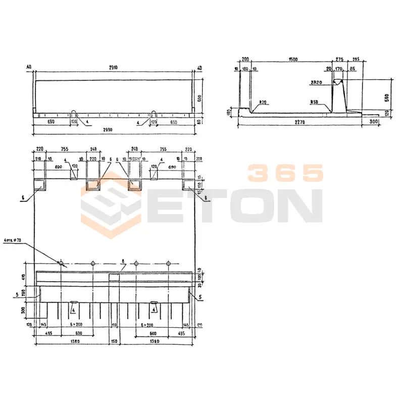 Блоки тротуарные Серия 3.503.1-81 Т 150-60 тАIII-3