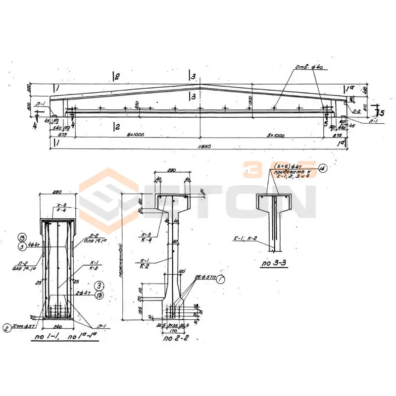 Балки Серия ПК 01-06 Б 3-12-1