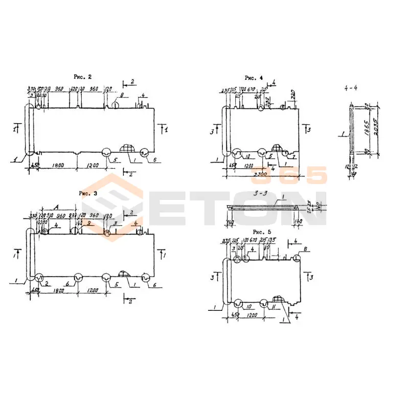 Панели внутренних стен нулевого цикла Серия 1.090.1-6сп ПВЦ 33-20-12 т сп