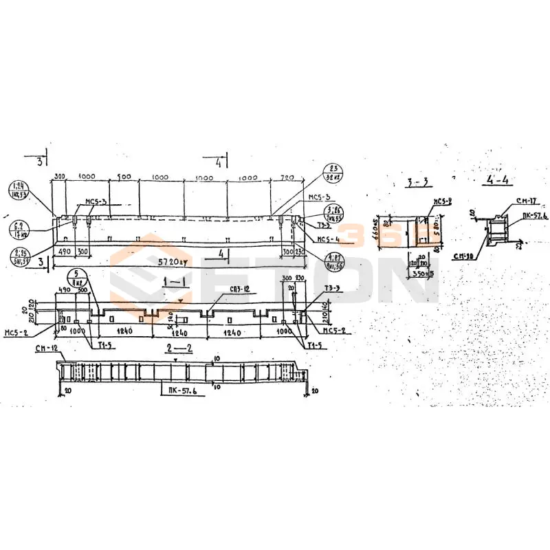 Панели наружных стен Серия 1.232 КЛ-2 НР 2-57-6-35 (1.232 КЛ-2)