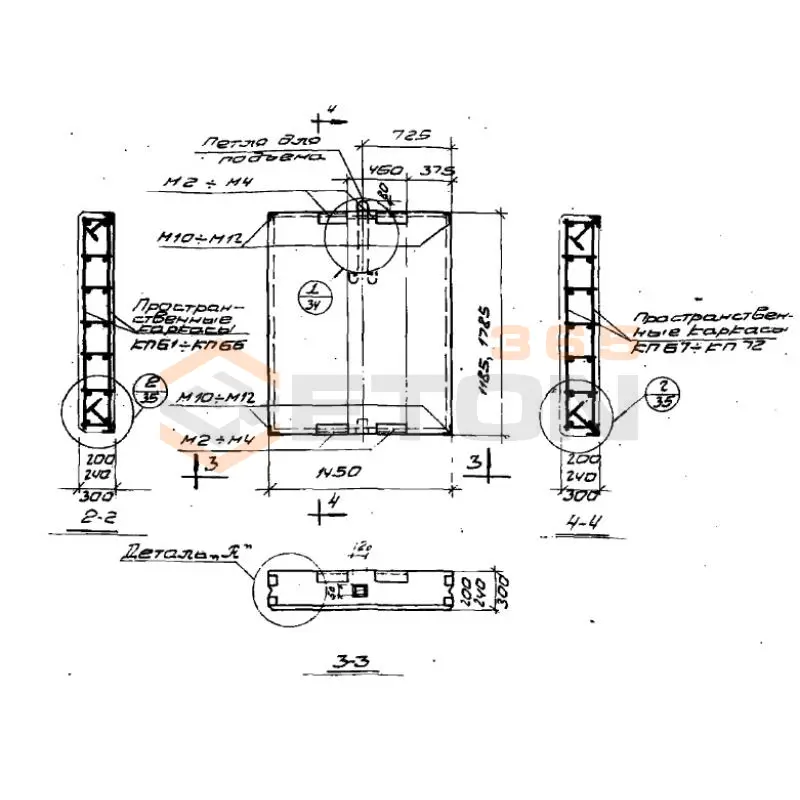Панели стеновые Серия 1.432-9 ПСЛ 20-1,8-1,5-021 (1.432-9)