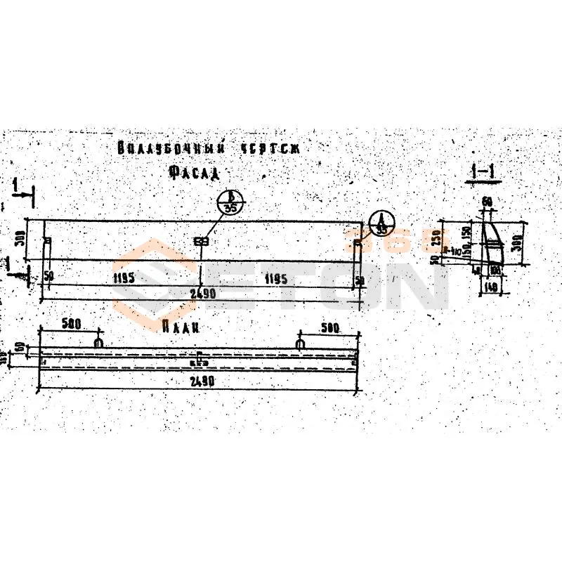 Брус железобетонный ТПР 503-0-17 БСБ