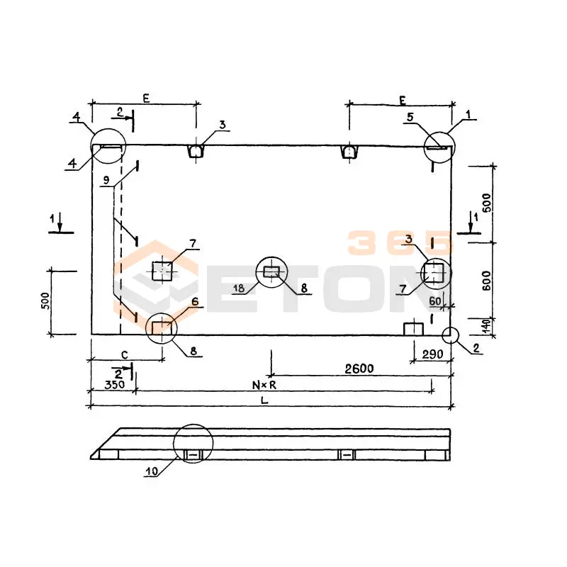 Панели стеновые трехслойные Серия 1.020-1 2ПС 27-15-3,0 тэ-1 (1.020-1)