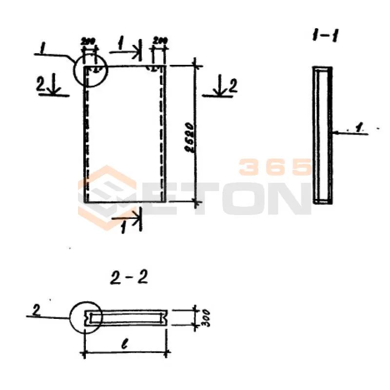 Блоки стеновые наружные ТП 213-2-183 СБН 12-25-3,0-7 я (ТП 213-2-183)