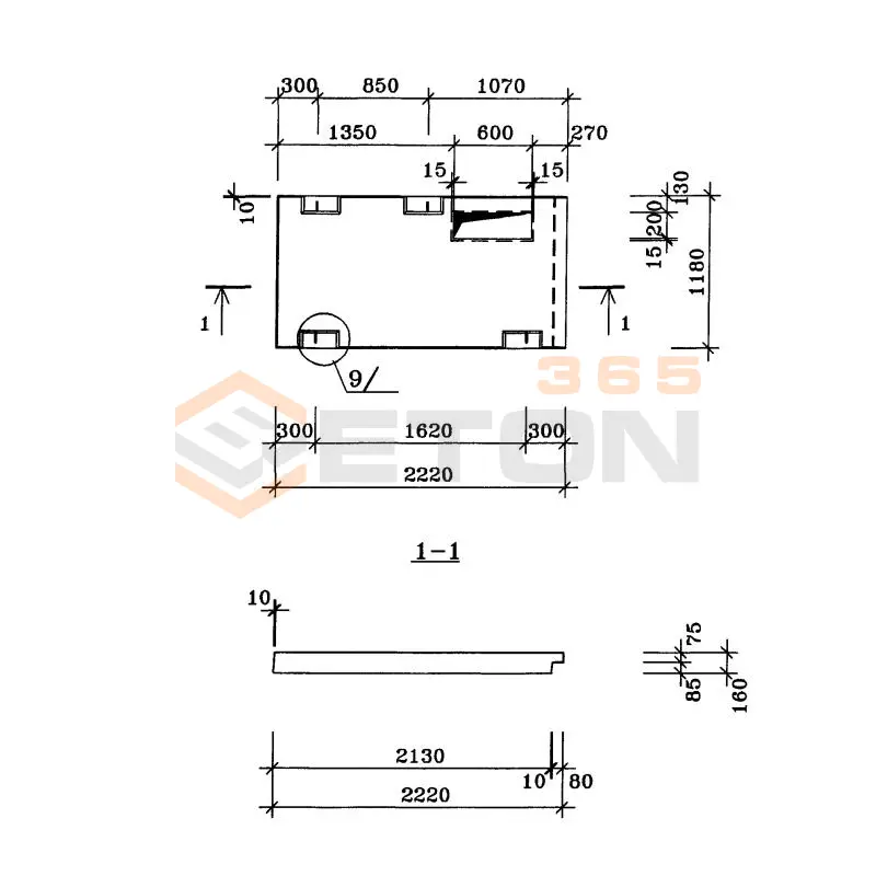 Плиты лифтового холла Альбом ИЖ 4.2-1 ПЛХ 9
