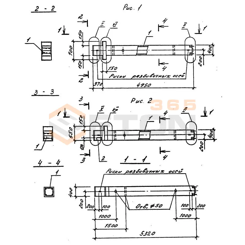 Колонны Серия 1.020.1-4 1КВД 60-00-3-20-00