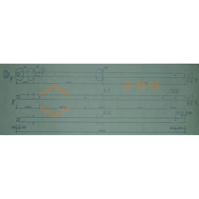 Колонны сечением 400х400 мм для зданий с высотами этажей 5,4-6,0 и 6,0 (7,2) м Серия 1.020.1-2с/89 3КН 60-148-4