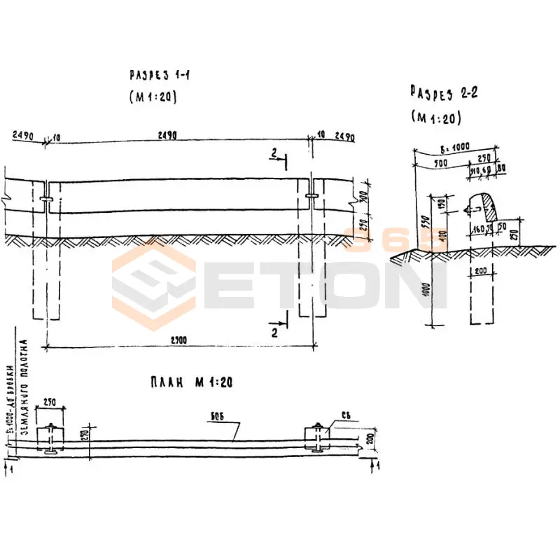 Брус ограждения ТП 320-55 БОВ (ТП 320-55)