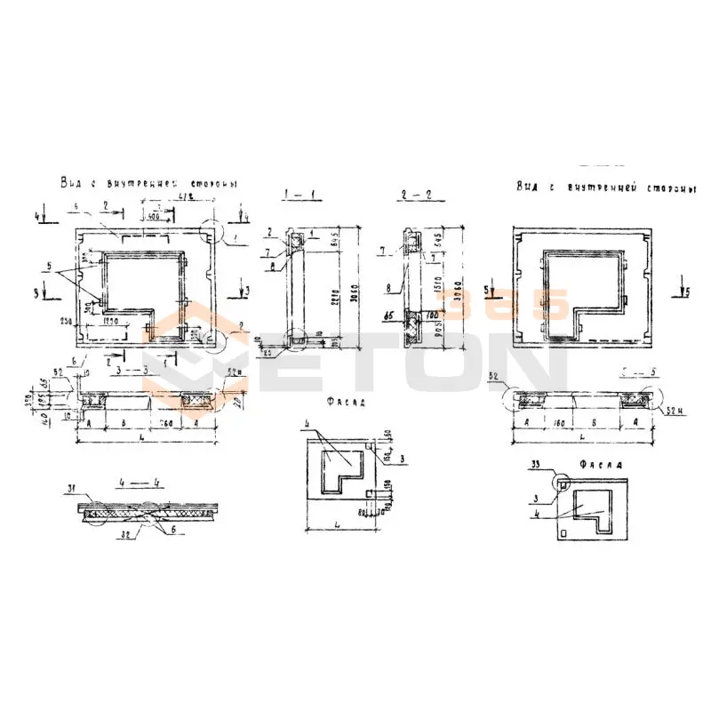 Панели наружных стен Серия 1.132.1-16 1ПСТ 30-31-35 т-3 л