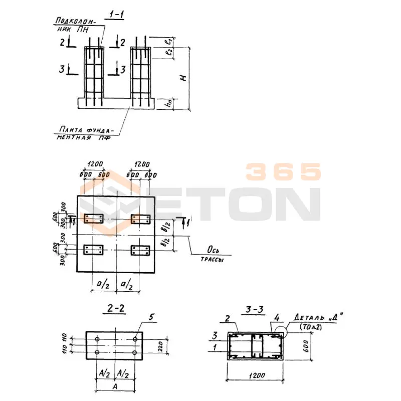 Подколонники Серия 3.015-8/84 ПН 6-4-4 (3.015-8/84)