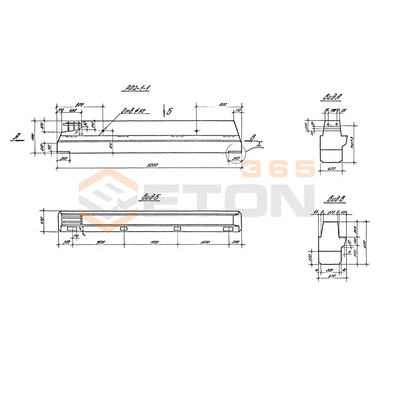 Ригели лестничных клеток Серия 1.420.1-19 РЛ 2-1-1 а