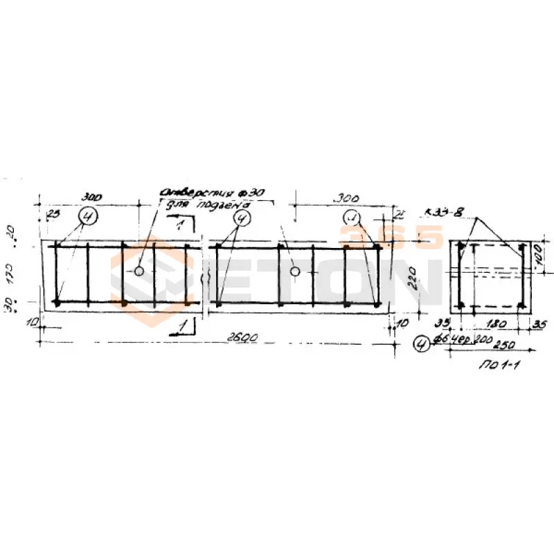 Перемычки Серия ИИ 03-02 Альбом 16б ч2 БУ 26-1