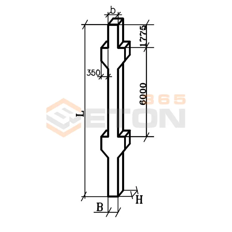 Колонны железобетонные для многоэтажных производственных зданий на высоту этажа 6,0 м Серия 1.420-12 вып. 3 К 28а-2-1