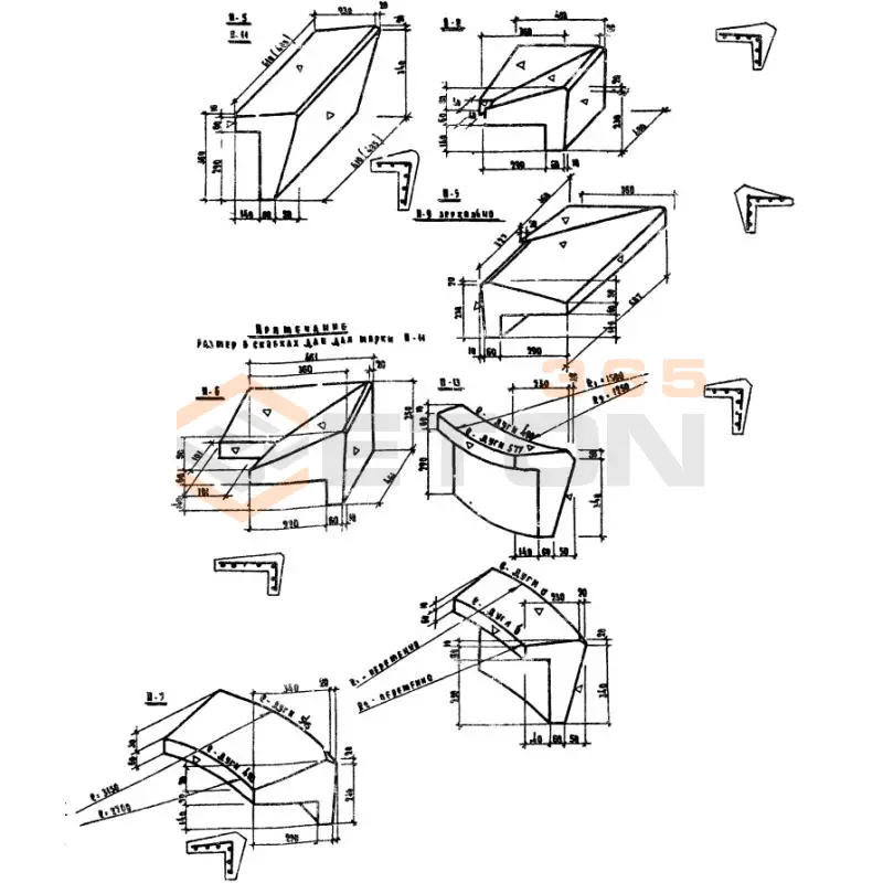 Блоки бассейнов и лестниц Шифр 734 П 3 (Шифр 734)