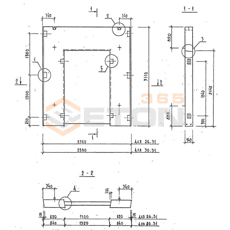 Диафрагмы жесткости плоские серия 1.020-1/87 ( 1.020.1-7, 1.020-1/83, ИИ 04-1, 1.020.1-3пв ) ДП 30-31