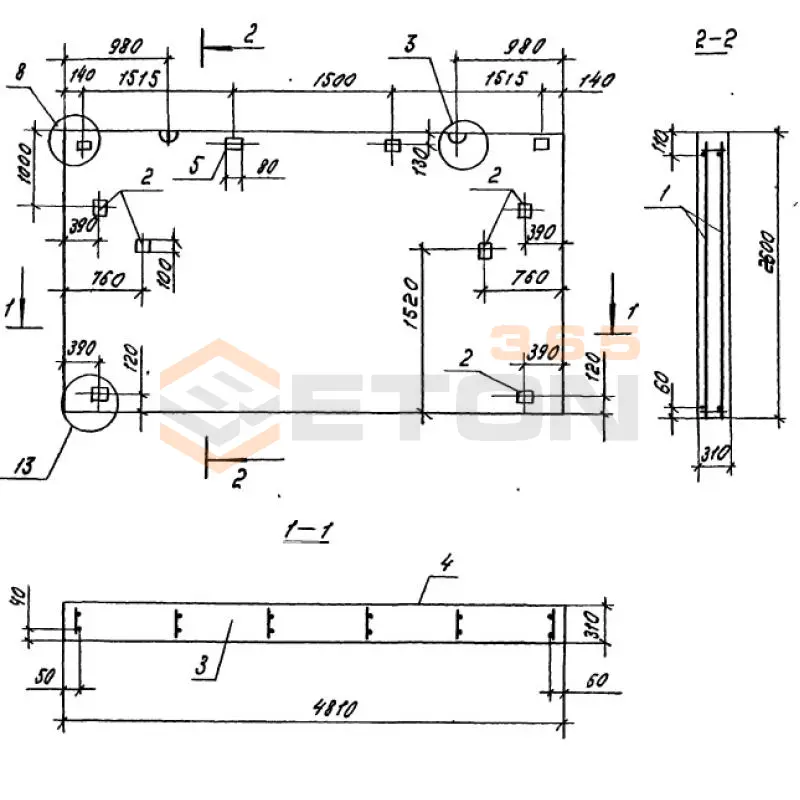 Панели парапетные Серия 1.100.1-7 1НЧ 48-26-31-50 л