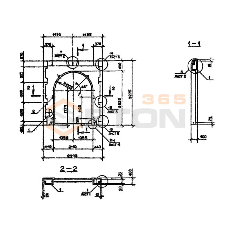 Панели наружных стен Серия 1.090.1-2с ПСА 30-33-4-2 пс (1.090.1-2с)