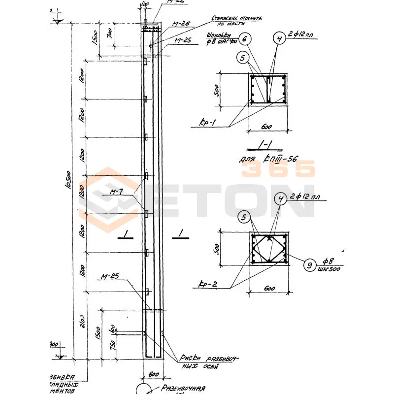 Колонны Серия КЭ 01-49 КП 3-56
