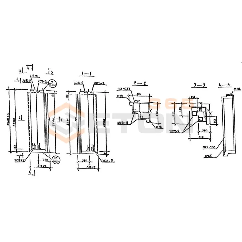Панели наружных стен Серия 1.232 КЛ-2 НРУ 6-33-35 (1.232 КЛ-2)