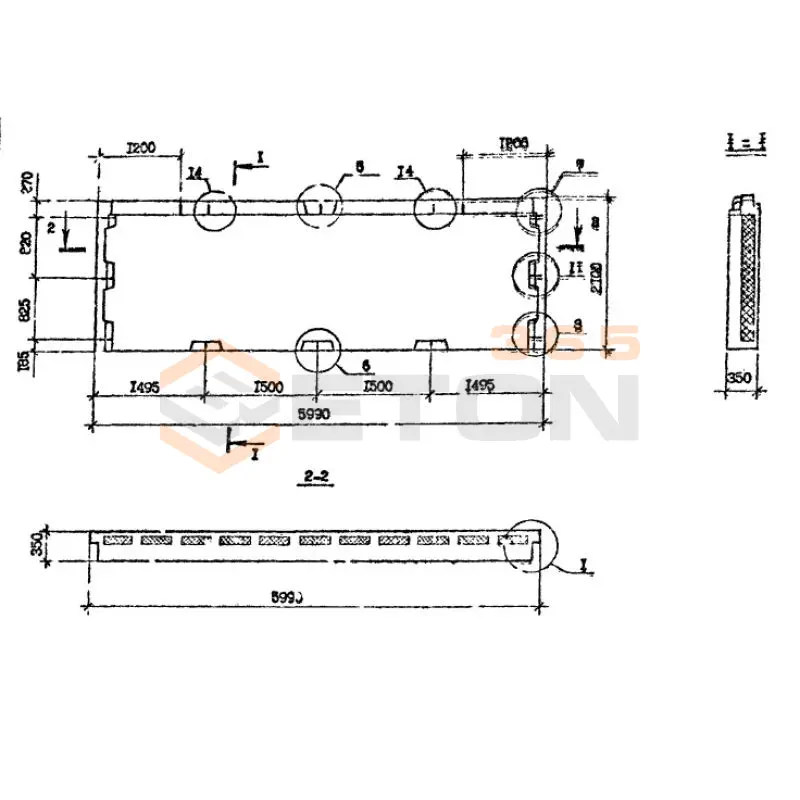 Панели наружных стен нулевого цикла Серия 1.090.1-7с ПСЦ 60-21-3,5 птс (1.090.1-7с)