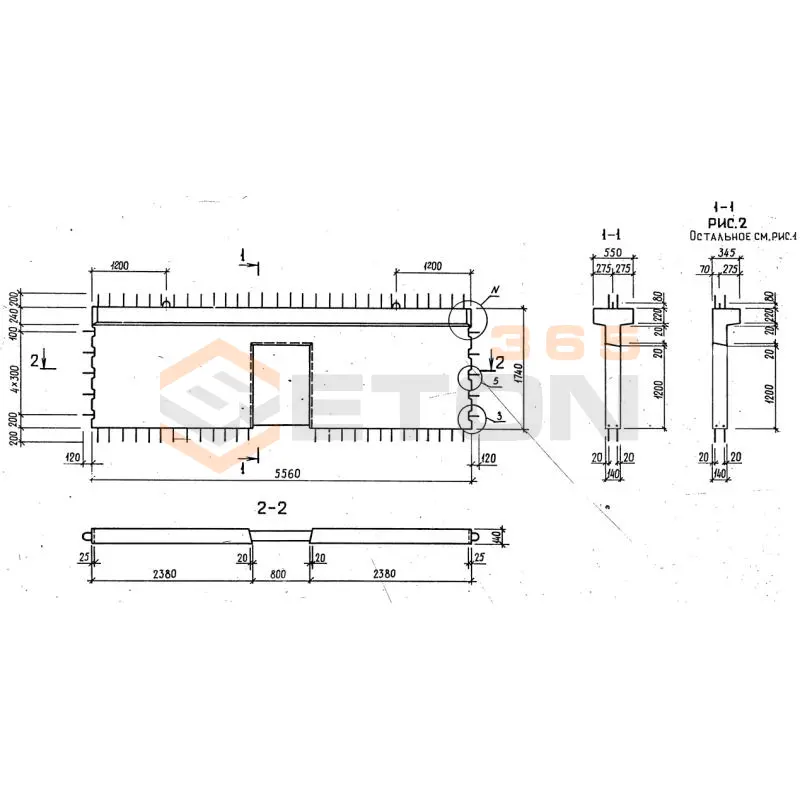 Диафрагмы жесткости серия 1.020-1/87 ( 1.020.1-7, 1.020-1/83, ИИ 04-1, 1.020.1-3пв ) 1ДП 56-17 пв