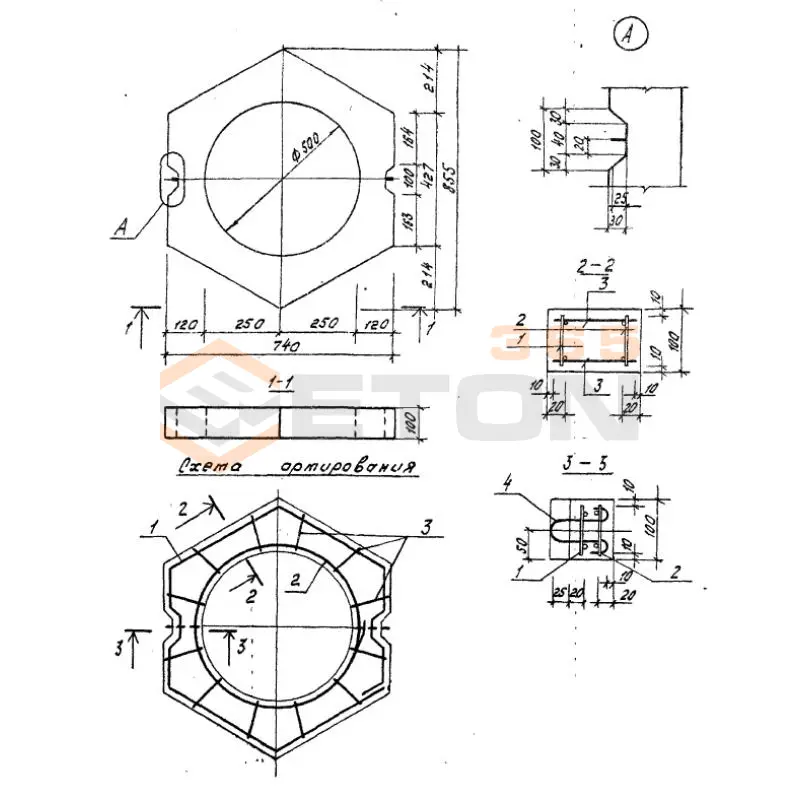 Плиты оформления откосов ТПР 320-069.86 ПОР 4 (ТПР 320-069.86)