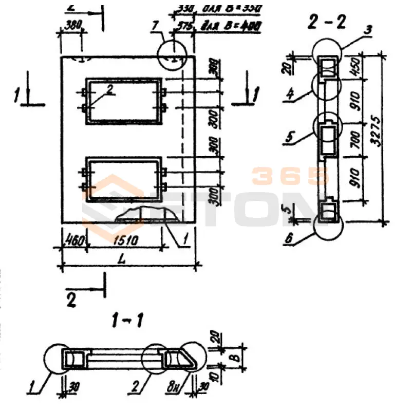 Панели однослойные самонесущие Серия 1.232.1-8 5ПССЛ 28-33-3,5 п (1.232.1-8)