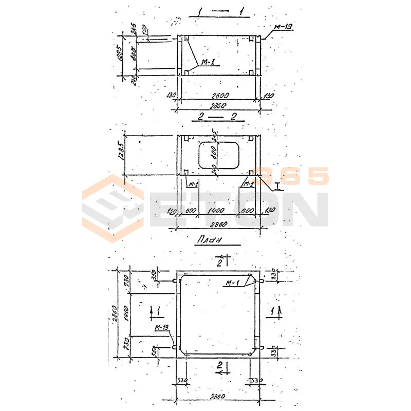 Блоки камер Серия 3.903 КЛ-13 СБК 2,6 (2х800х1400)