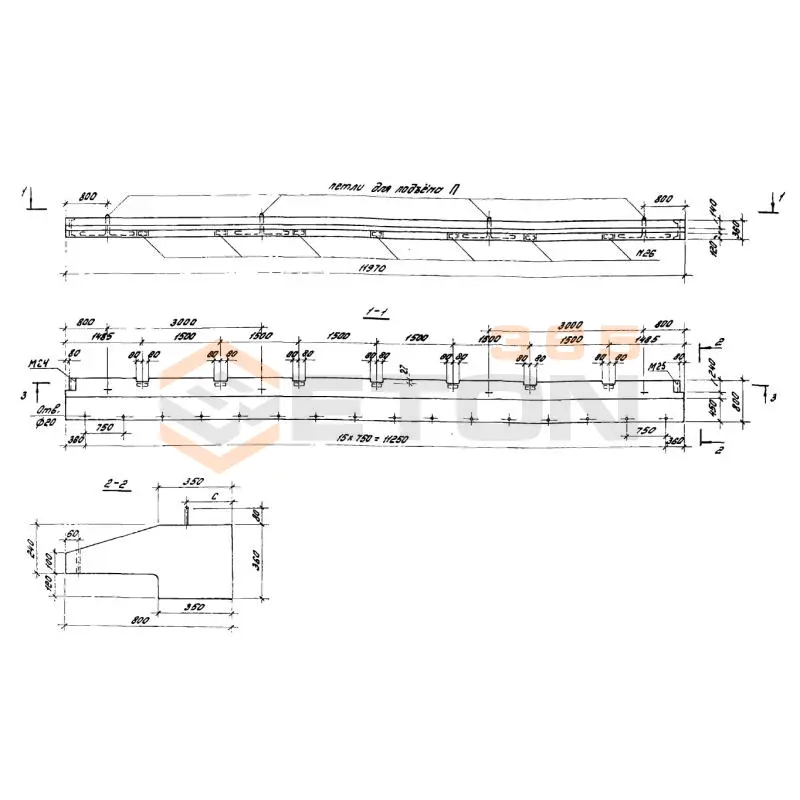 Панели карнизные Серия 1.432.1-22 ПК 120-80 п (1.432.1-22)
