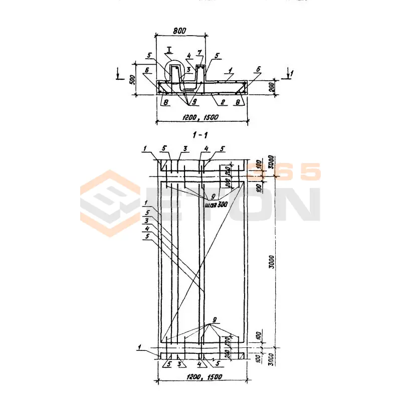 Плиты фундаментные Серия 3.002.1-3 1ПФМ 15-2