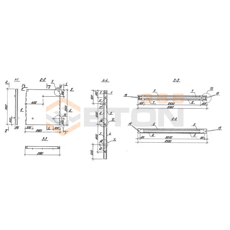 Панели стеновые балочные для прямоугольных сооружений Серия 3.900.1-10 ПС 2-30 кг3