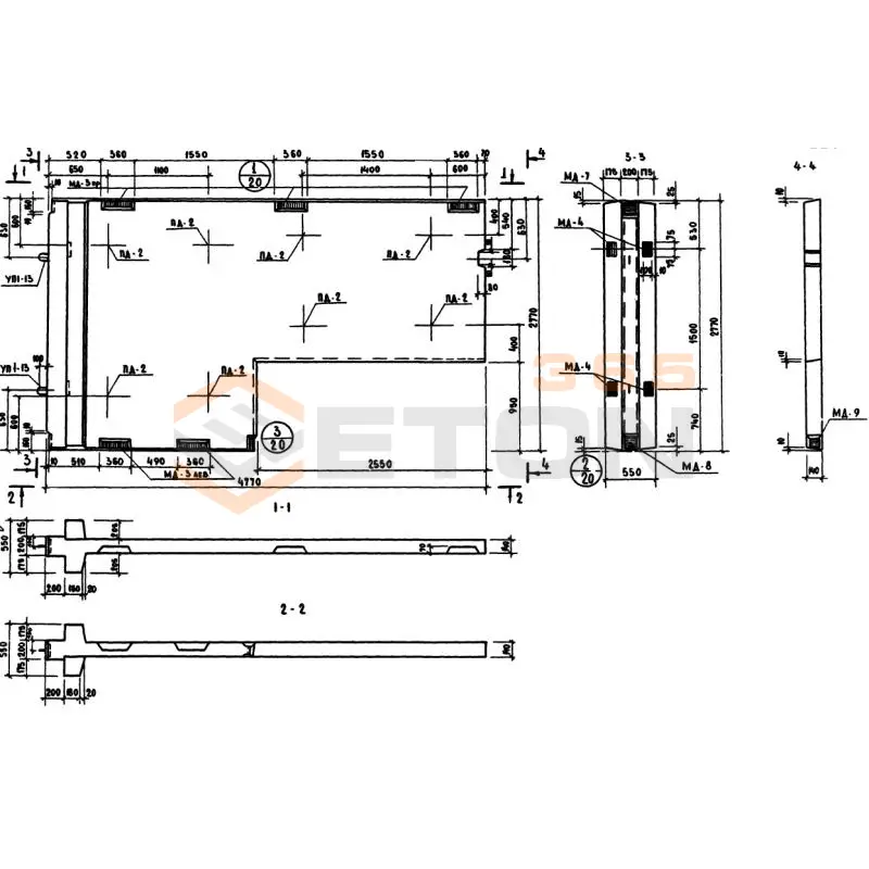 Диафрагмы жесткости Серия ИИ 04-6 ДМ 2-28-48 п пр (ИИ 04-6)