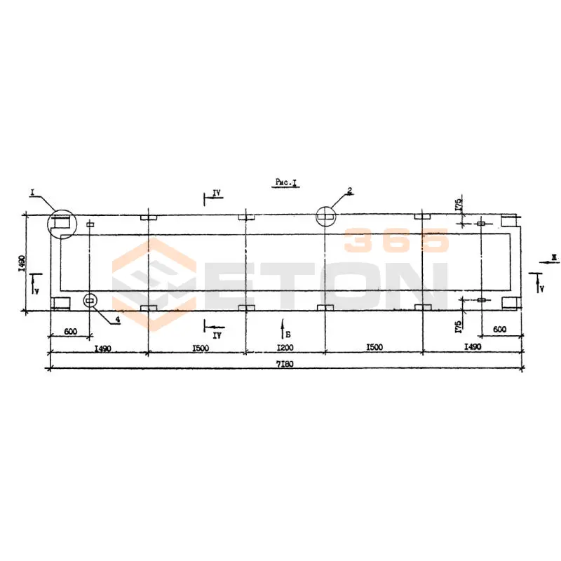 Плиты перекрытия ребристые Серия 1.090.1-2с ПР 72-15-8 АтVтс9 (1.090.1-2с)
