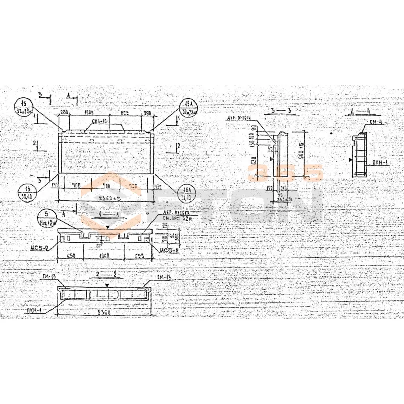 Панели наружных стен Серия 1.232 КЛ-2 НР 4-24-9-35 (1.232 КЛ-2)