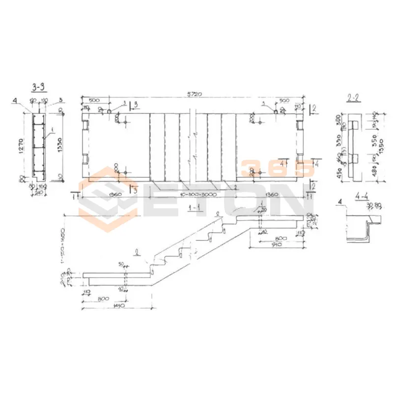Лестничные марши Серия КУБ 2,5 ЛМ 16,5-13,5
