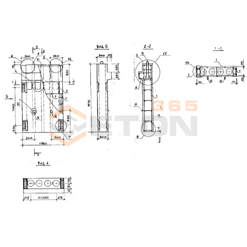 Вентблоки-диафрагмы жесткости Серия 1.034.1-1/90 1ВД 20-12-30