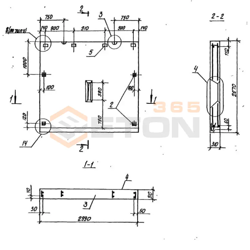 Панели парапетные Серия 1.100.1-7 1НЧ 30-27-31-50 л