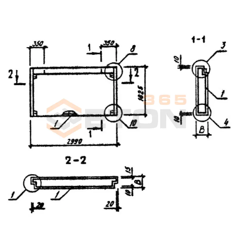 Панели наружных стен однослойные Серия 1.090.1-3пв ПС 30-16-3,5 п пв (1.090.1-3пв)