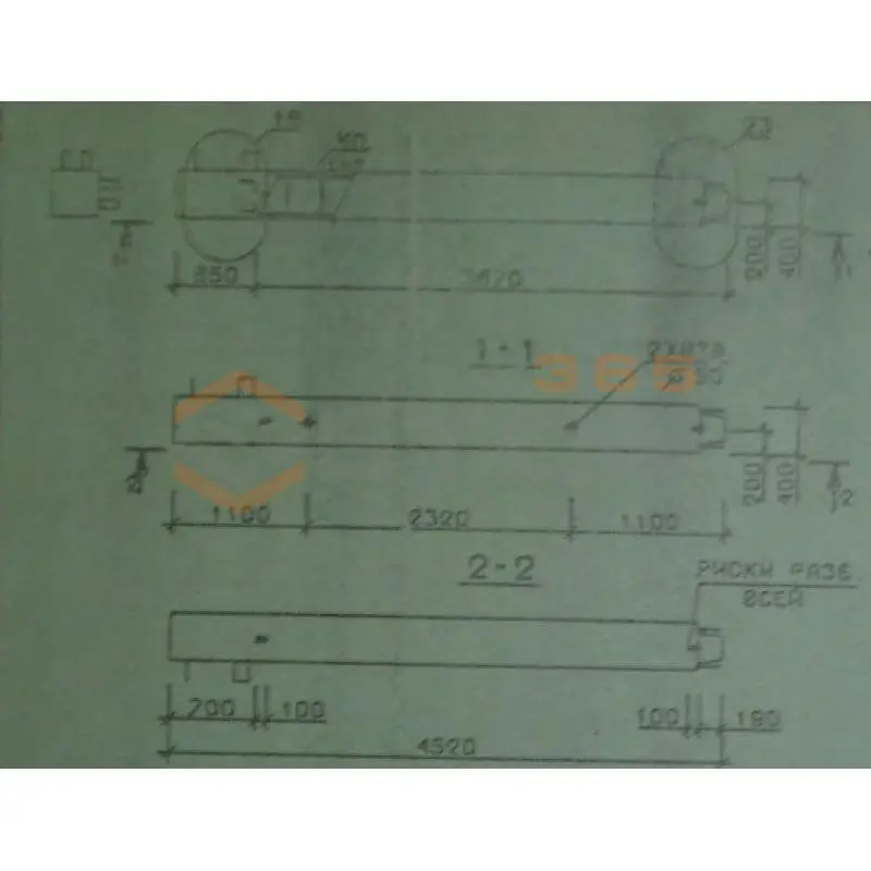 Колонны сечением 400х400 мм для зданий с высотами этажей 5,4-6,0 и 6,0 (7,2) м Серия 1.020.1-2с/89 5КВ 54-45-5