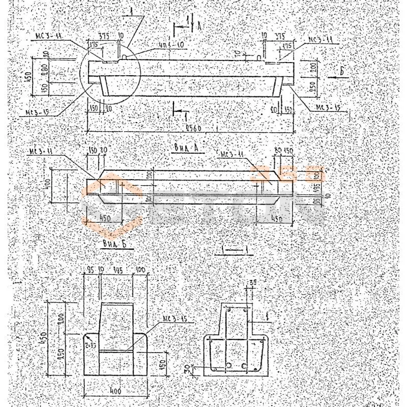 Ригели Серия 1.225.1 КЛ-3 2Р 26-4,5-7 т-2