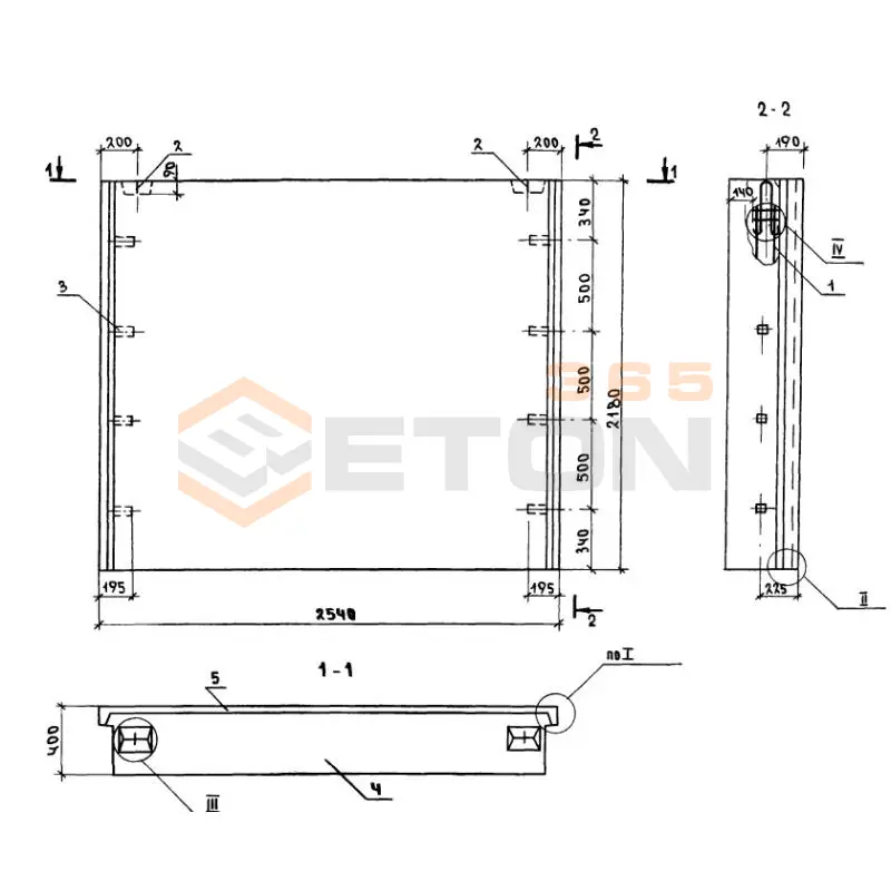 Блоки наружных стен Серия 1.133.1-7 1БН 25-22-40-5 п