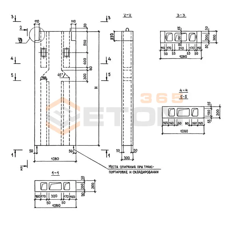 Блоки вентиляционные Серия 1.234.8-1 ВВ 11-28